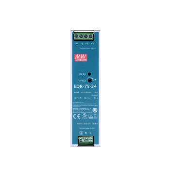 EDR-75-24 MEANWELL 75W 24VDC 3.2A 115/230VAC DIN Rail Power Supply EDR-75-24 MEANWELL 75W 24VDC 3.2A 115/230VAC DIN Rail Power Supply