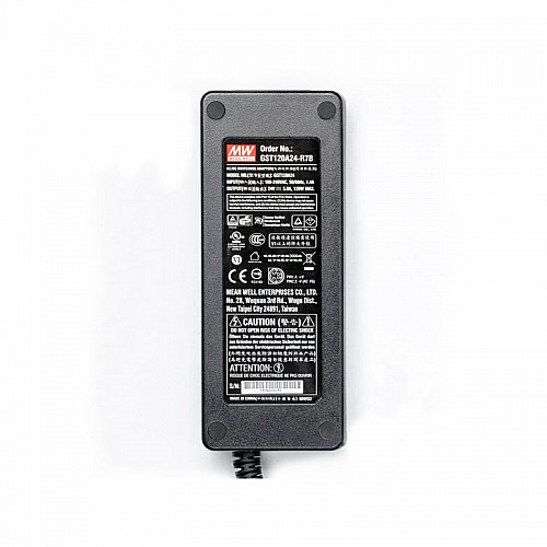 GST120A24-R7B MEANWELL 120W 24VDC 5A 115/230VAC AC-DC Reliable Green Industrial Adaptor - GST120A24-R7B | StepperOnline UK