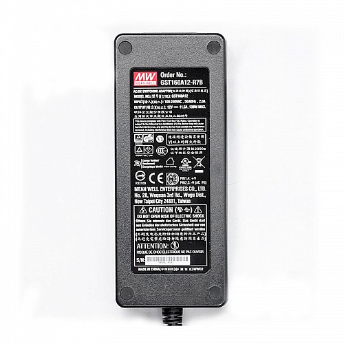 GST160A12-R7B MEANWELL 138W 12VDC 11.5A 115/230VAC AC-DC Reliable Green Industrial Adaptor - GST160A12-R7B | StepperOnline UK
