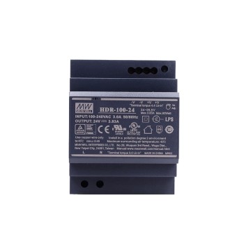 CN On Sale - HDR-100-24 MEANWELL 92W 24VDC 3.83A 115/230VAC Ultra Slim Step Shape DIN Rail Power Supply