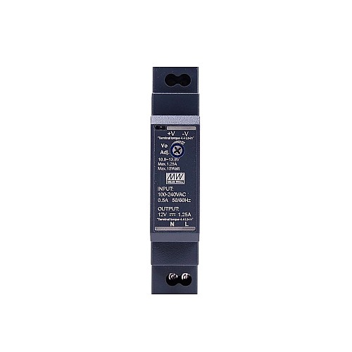 HDR-15-12 MEANWELL 15W 12VDC 1.25A 115/230VAC Ultra Slim Step Shape DIN Rail Power Supply - HDR-15-12 | StepperOnline UK