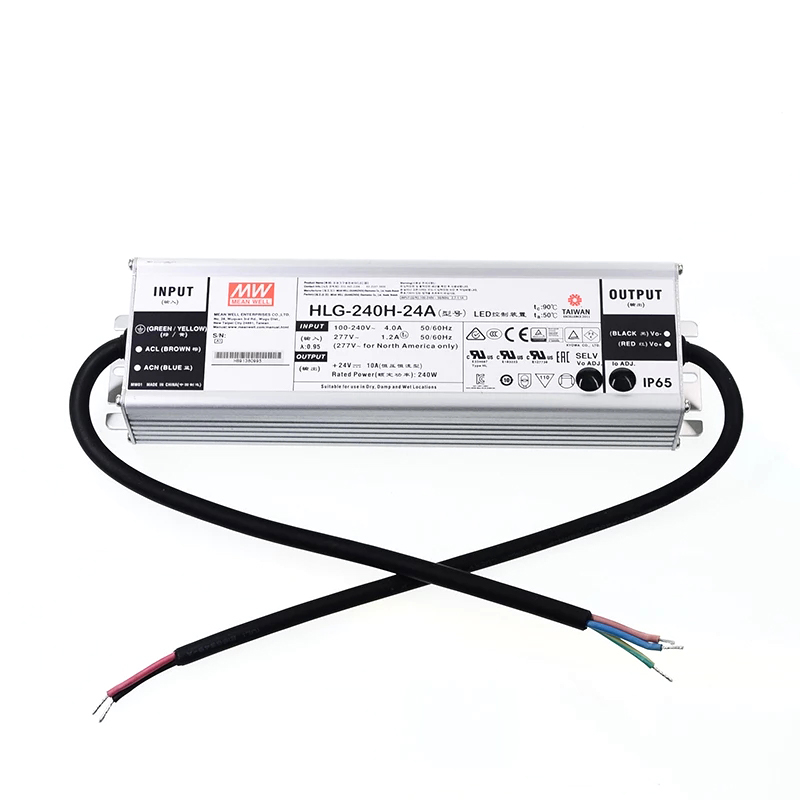 HLG-240H-24A MEANWELL 240W 10A 24V Constant Voltage + Constant Current LED Driver - HLG-240H-24A | StepperOnline UK