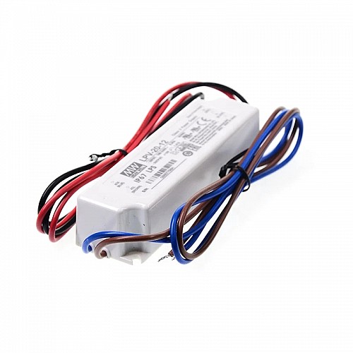 LPV-20-12 MEANWELL 20W 1.67A 12V Single Output Switching Power Supply - LPV-20-12 | StepperOnline UK