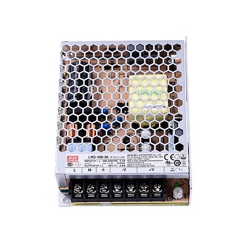 LRS-100-36 MEANWELL 100.8W 36VDC 2.8A 115/230VAC Enclosed Switching Power Supply - LRS-100-36 | StepperOnline UK