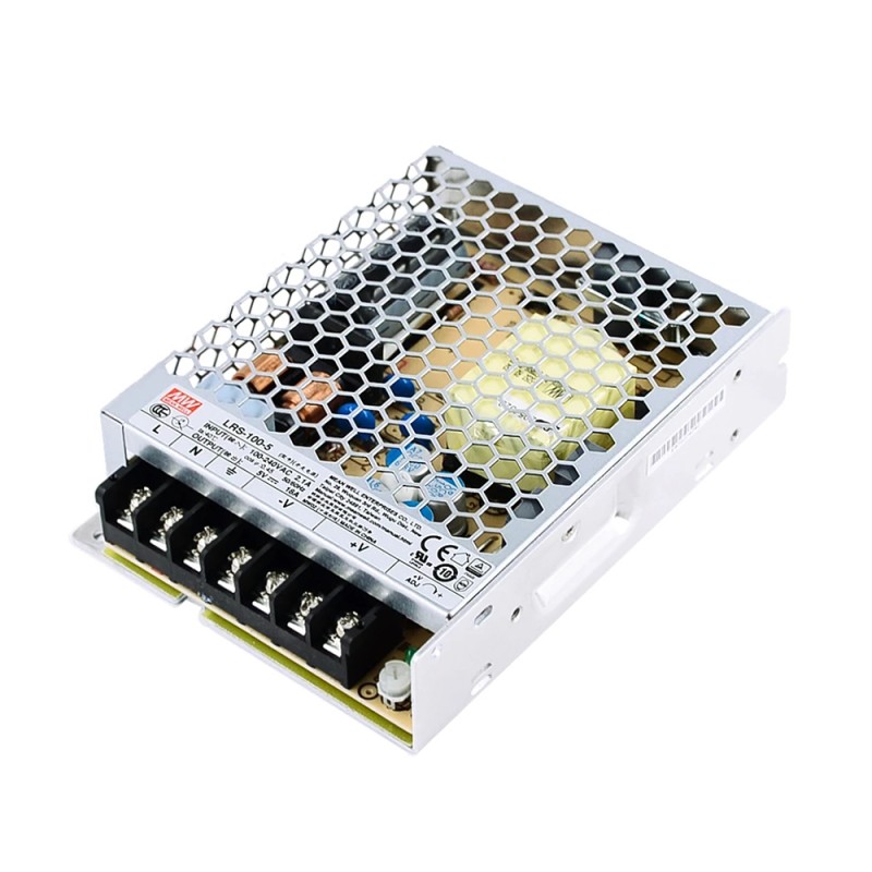 LRS-100-5 MEANWELL 100W 5VDC 18A 115/230VAC Enclosed Switching Power Supply - LRS-100-5 | StepperOnline UK