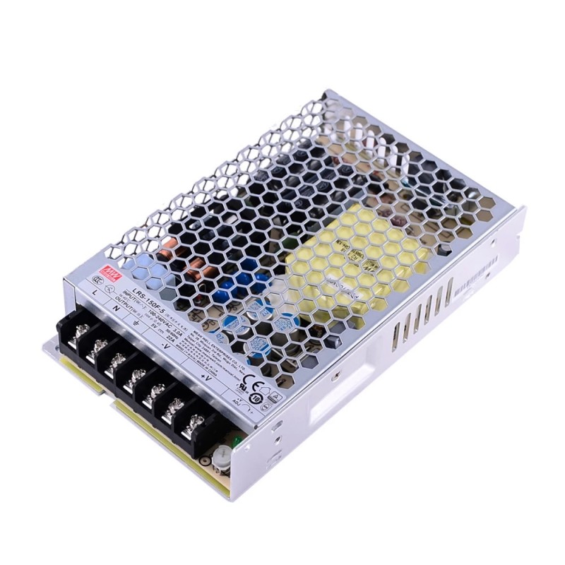 LRS-150F-5 MEANWELL 110W 5VDC 22A 115/230VAC Enclosed Switching Power Supply - LRS-150F-5 | StepperOnline UK