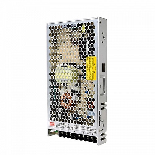 LRS-200-12 MEANWELL 200W 12VDC 17A 115/230VAC Enclosed Switching Power Supply - LRS-200-12 | StepperOnline UK