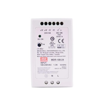 MDR-100-24 MEANWELL 100W 24VDC 4A 115/230VAC DIN Rail Power Supply