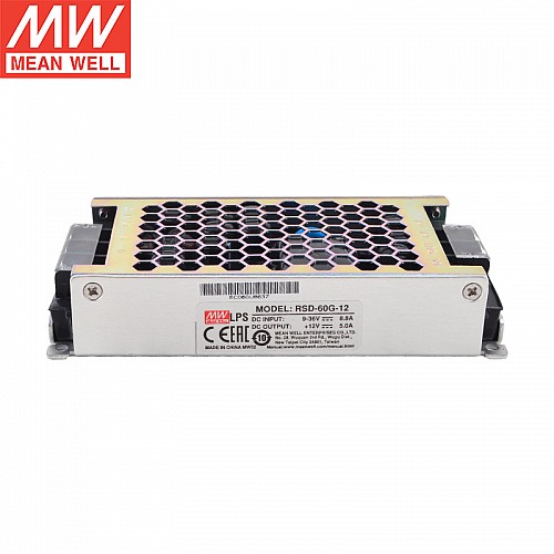 RSD-60G-12 MEANWELL 12V 5A 60W Reliable Railway DC-DC Converter - RSD-60G-12 | StepperOnline UK