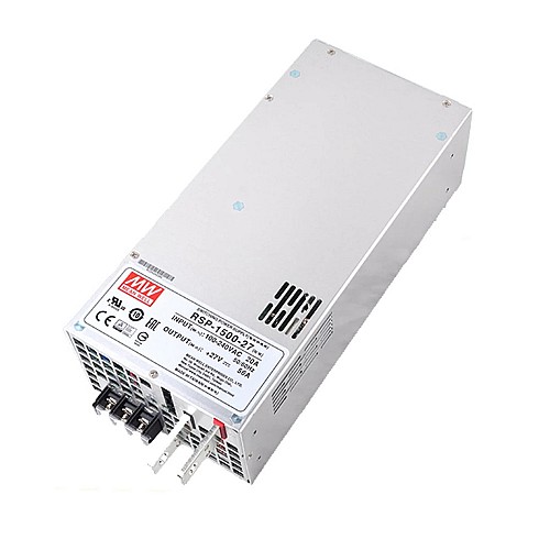 RSP-1500-27 MEANWELL 1512W 27VDC 56A 115/230VAC Power Supply With Single Output - RSP-1500-27 | StepperOnline UK