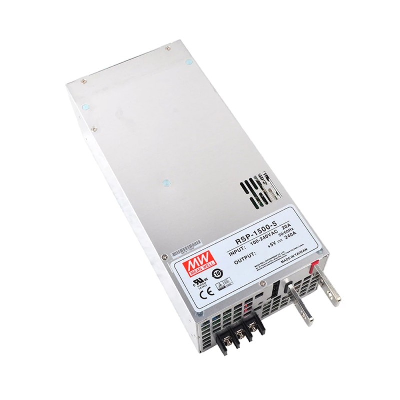 RSP-1500-5 MEANWELL 1200W 5VDC 240A 115/230VAC Power Supply With Single Output - RSP-1500-5 | StepperOnline UK