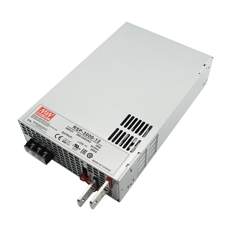 RSP-3000-12 MEANWELL 2400W 12VDC 200A 180/230VAC Power Supply With Single Output - RSP-3000-12 | StepperOnline UK