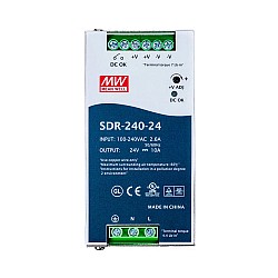 SDR-240-24 MEANWELL 240W 24VDC 10A 115/230VAC With PFC Function DIN Rail Power Supply