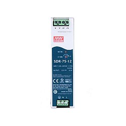 CN On Sale - SDR-75-12 MEANWELL 75.6W 12VDC 6.3A 115/230VAC DIN Rail Power Supply
