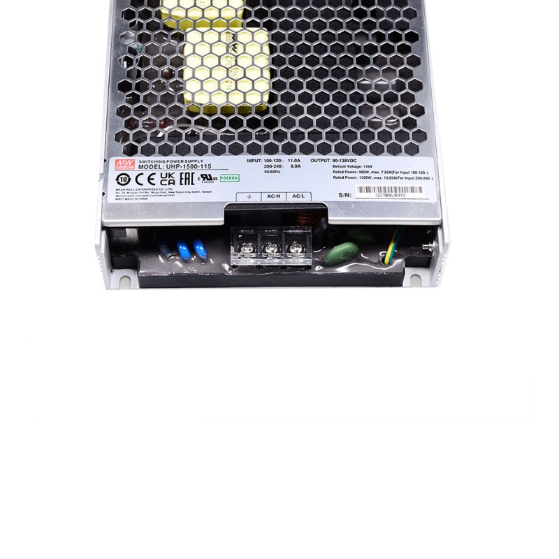 UHP-1500-115 MEANWELL 1500.75W 13.05A 115/230VAC Slim Type With PFC Switching Power Supply - UHP-1500-115 | StepperOnline UK