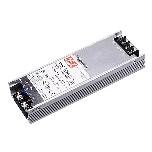 UHP-200A-5 MEANWELL 200W 5VDC 40A 115/230VAC Slim Type With PFC Switching Power Supply - UHP-200A-5 | StepperOnline UK