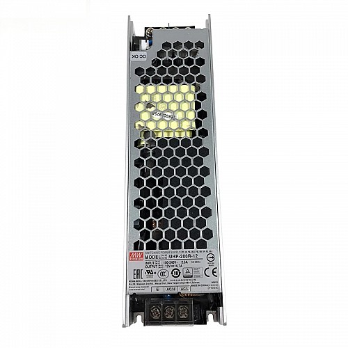 UHP-200R-12 MEANWELL 200.4W 12VDC 16.7A 115/230VAC Slim Type With PFC Switching Power Supply - UHP-200R-12 | StepperOnline UK