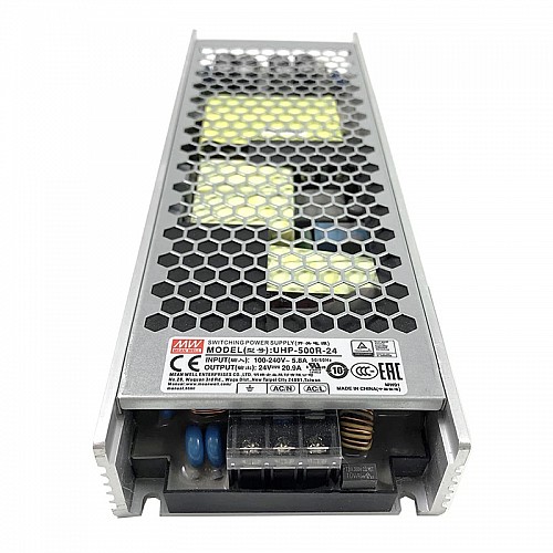 UHP-500R-24 MEANWELL 501.6W 20.9A 115/230VAC Slim Type With PFC Switching Power Supply - UHP-500R-24 | StepperOnline UK
