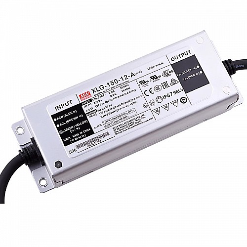 XLG-150-12-A MEANWELL 150W 12VDC 12.5A 115/230VAC Constant Power Mode LED Driver - XLG-150-12-A | StepperOnline UK