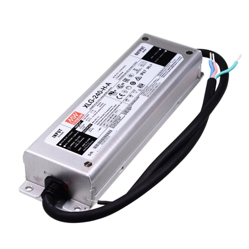 XLG-240-H-A MEANWELL 239.6W 0.7A 115/230VAC Constant Power Mode LED Driver - XLG-240-H-A | StepperOnline UK