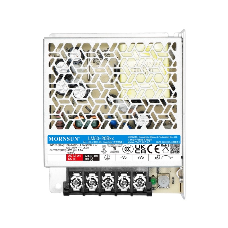 50W 12V 4.2A 85-264VAC/120-370VDC Switching Power Supply - LM50-20B12 | StepperOnline UK