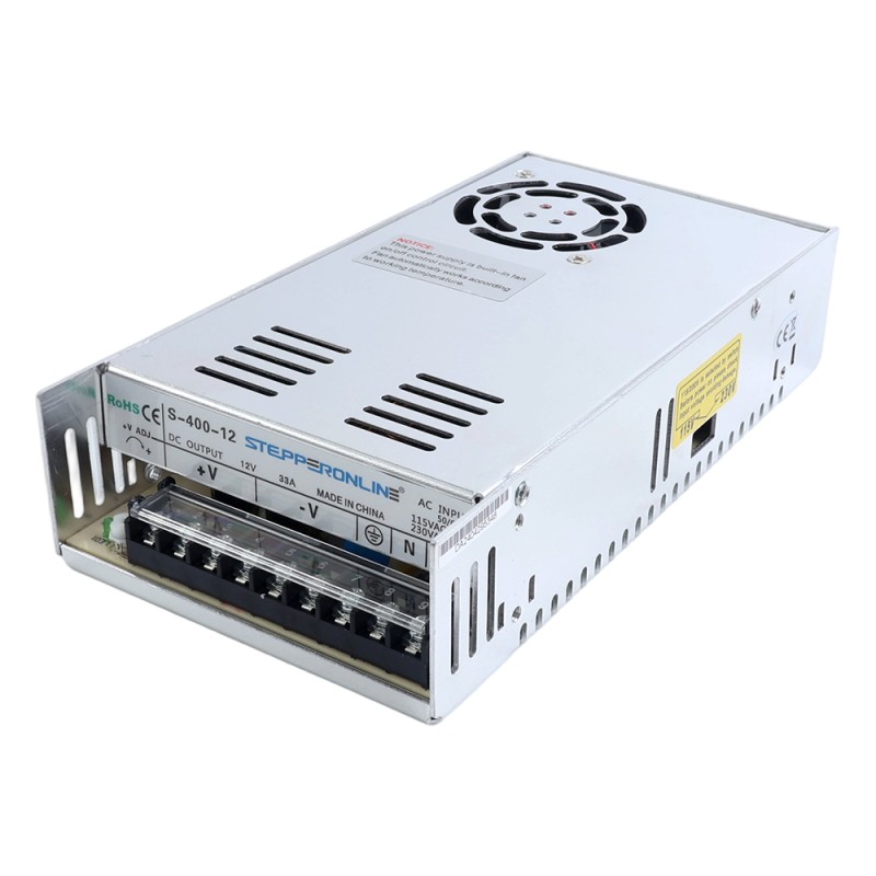 400W 12V 33A 115/230V Switching Power Supply Stepper Motor CNC Router Kits - S-400-12 | StepperOnline UK