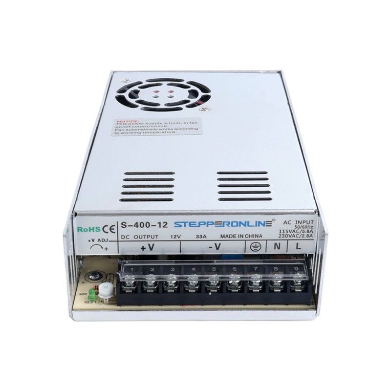 400W 12V 33A 115/230V Switching Power Supply Stepper Motor CNC Router Kits - S-400-12 | StepperOnline UK