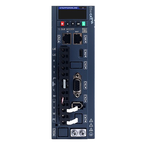 A6H Series 850W EtherCAT AC Servo Motor Kit 1500rpm 5.39Nm w/ Brake 17-Bit Absolute Encoder IP67 - A6H-EC850H2B1-M17 | StepperOnline UK