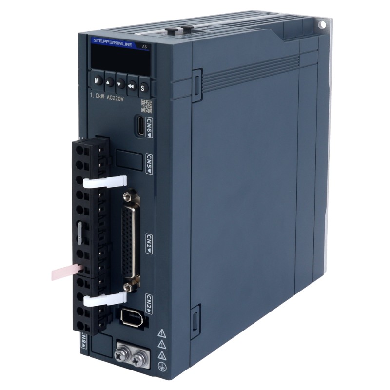 A6H Series 850W RS485 AC Servo Motor Kit 1500rpm 5.39Nm 17-Bit Absolute Encoder IP67 - A6H-RS850H2A1-M17 | StepperOnline UK