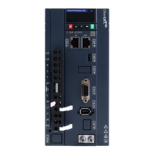 A6H Series 2900W EtherCAT AC Servo Motor Kit 1500rpm 18.60Nm 17-Bit Absolute Encoder IP67 - A6H-EC2900H3A1-M17 | StepperOnline UK