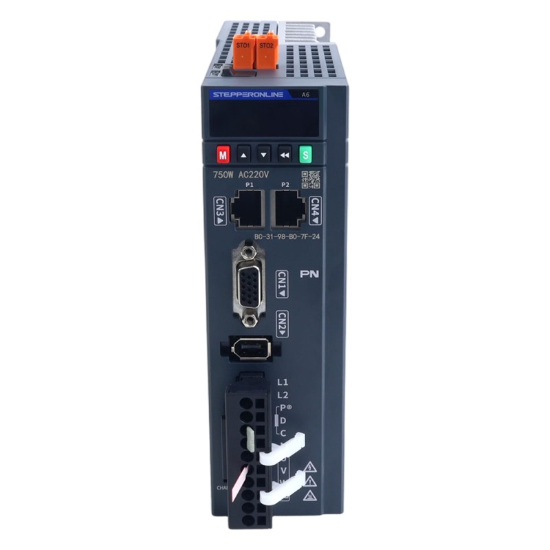 A6 Series 750W STO Safe Torque Off PROFINET AC Servo Motor Kit 3000rpm 2.39Nm 17-Bit Absolute Encoder IP67 - A6-PN750H2A1-M17-STO | StepperOnline UK