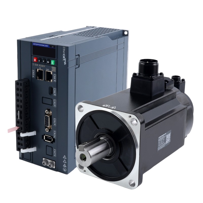 A6 Series 2000W EtherCAT AC Servo Motor Kit 3000rpm 6.37Nm w/ Brake 17-Bit Absolute Encoder IP67 - A6-EC2000H3B1-M17 | StepperOnline UK