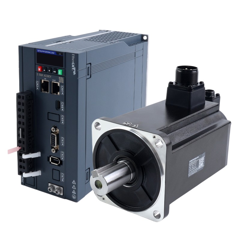 A6 Series 2500W EtherCAT AC Servo Motor Kit 3000rpm 7.96Nm 17-Bit Absolute Encoder IP67 - A6-EC2500H3A1-M17 | StepperOnline UK