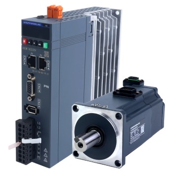 A6 Series 400W STO Safe Torque Off PROFINET AC Servo Motor Kit 3000rpm 1.27Nm w/ Brake 17-Bit Absolute Encoder IP67
