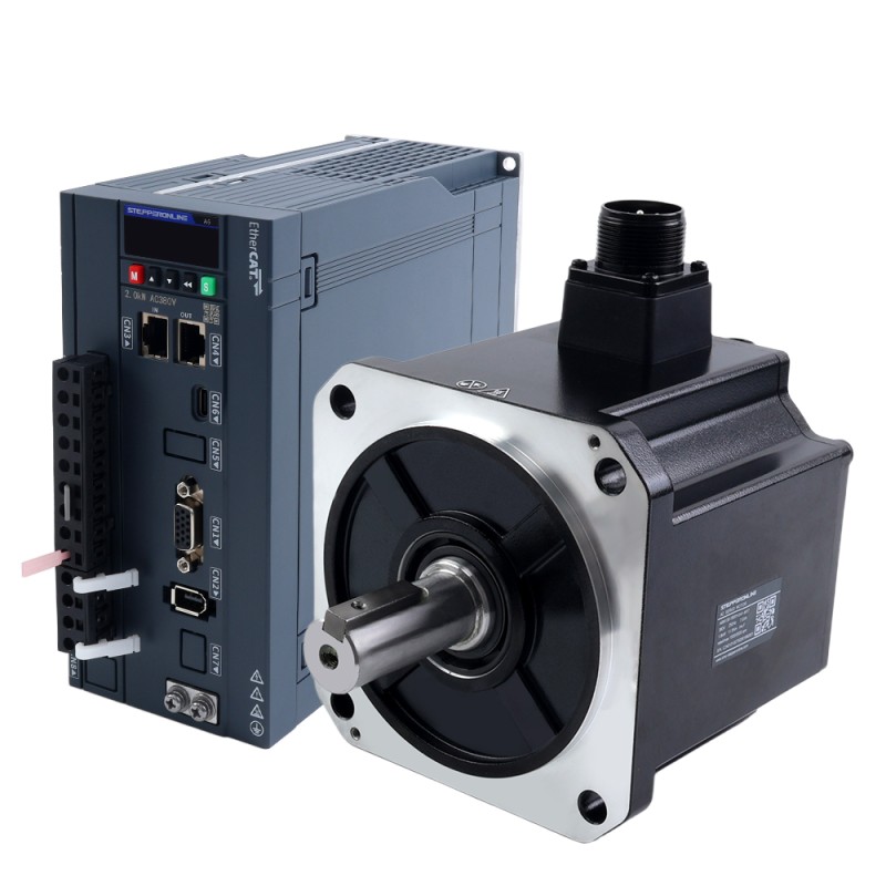 A6H Series 1800W EtherCAT AC Servo Motor Kit 1500rpm 11.50Nm 17-Bit Absolute Encoder IP67 - A6H-EC1800H3A1-M17 | StepperOnline UK