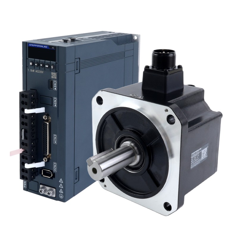 A6H Series 850W RS485 AC Servo Motor Kit 1500rpm 5.39Nm 17-Bit Absolute Encoder IP67 - A6H-RS850H2A1-M17 | StepperOnline UK