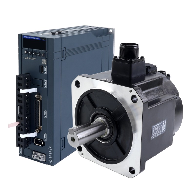A6H Series 850W RS485 AC Servo Motor Kit 1500rpm 5.39Nm w/ Brake 17-Bit Absolute Encoder IP67 - A6H-RS850H2B1-M17 | StepperOnline UK