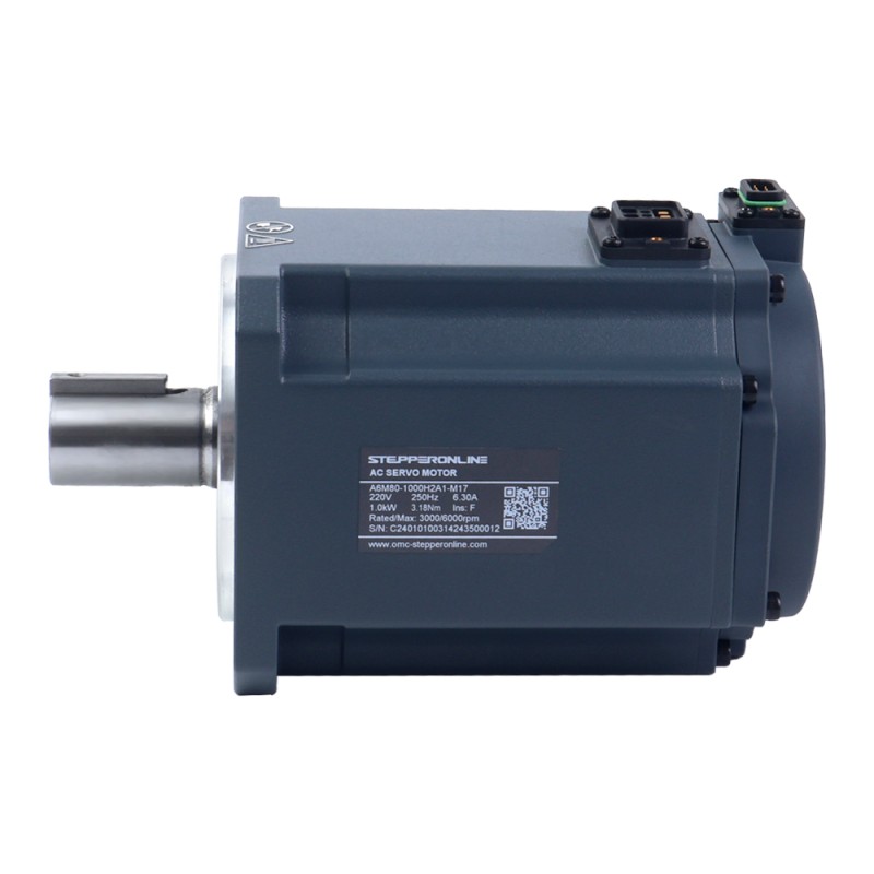 A6 Series 1000W RS485 AC Servo Motor Kit 3000rpm 3.18Nm 17-Bit Absolute Encoder IP67 - A6-RS1000H2A1-M17 | StepperOnline UK