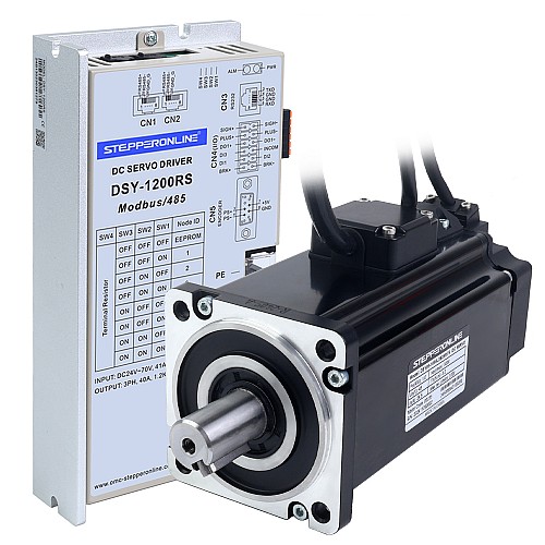 DSY Series 1000W RS485 DC Servo Motor 24-70VDC 3.20Nm w/ Brake 3000rpm 17-Bit Incremental Encoder IP65 - DSY-RS1000L2B2-M17S | StepperOnline UK