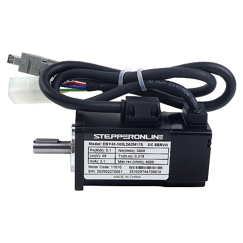 DSY Series 100W RS485 DC Servo Motor 24-70VDC 0.318Nm 3000rpm 17-Bit Incremental Encoder IP65 - DSY-RS100L2A2-M17S | StepperOnline UK
