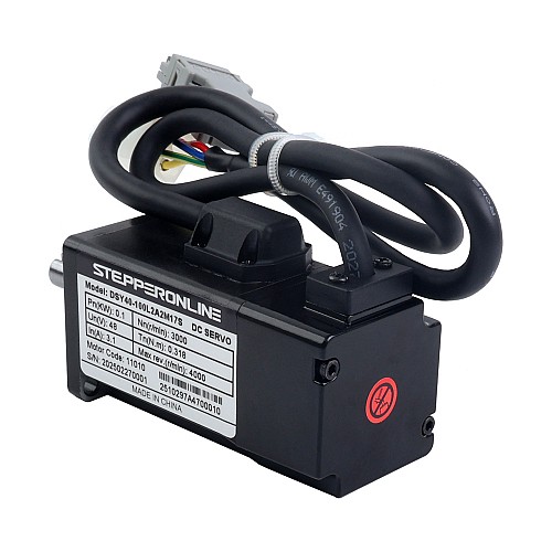 DSY Series 100W RS485 DC Servo Motor 24-70VDC 0.318Nm 3000rpm 17-Bit Incremental Encoder IP65 - DSY-RS100L2A2-M17S | StepperOnline UK