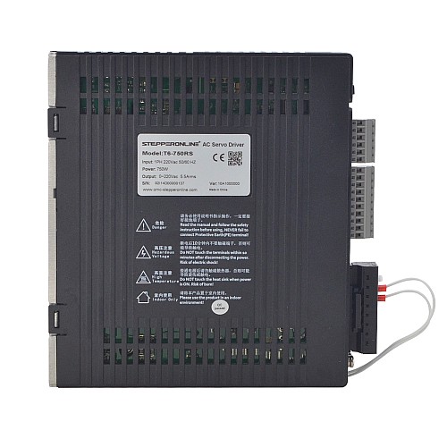 T6 Series 750W AC Servo Motor Kit 3000rpm 2.39Nm 17-Bit Encoder IP65 - T6-RS750H2A3-M17S | StepperOnline UK