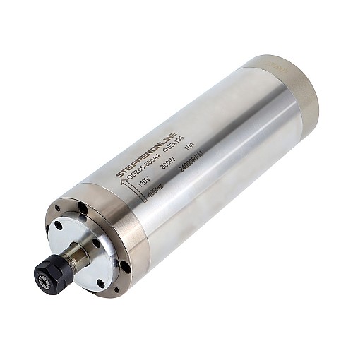 CNC Spindle Motor Water Cooled 110V 800W 24000RPM 400Hz ER11 Collet - GDZ65-800A4 | StepperOnline UK