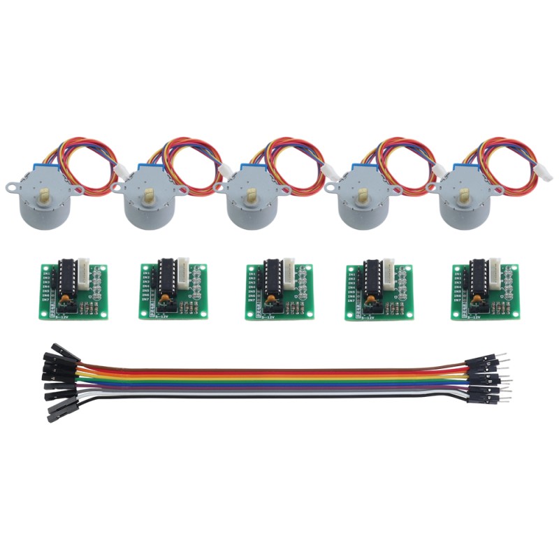 5pcs 28BYJ-48 4-Phase Stepper Motor & ULN2003 Driver Board kit - 5-ULN2003 | StepperOnline UK