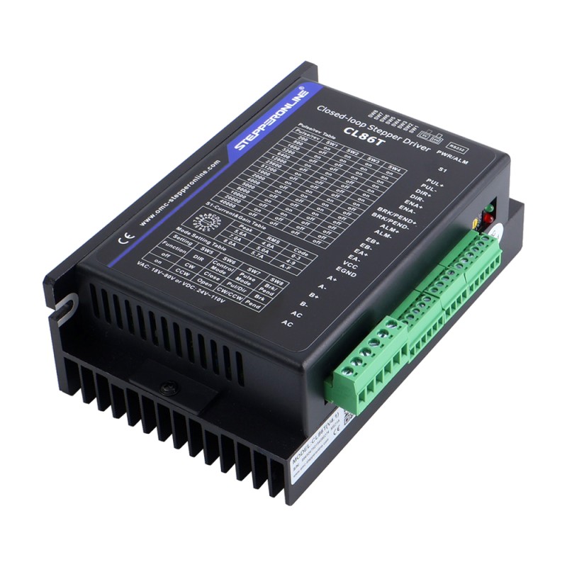 Closed Loop Stepper Driver V4.1 0-8.0A 18-80VAC/24-110VDC for Nema 34 Stepper Motor - CL86T-V41 | StepperOnline UK