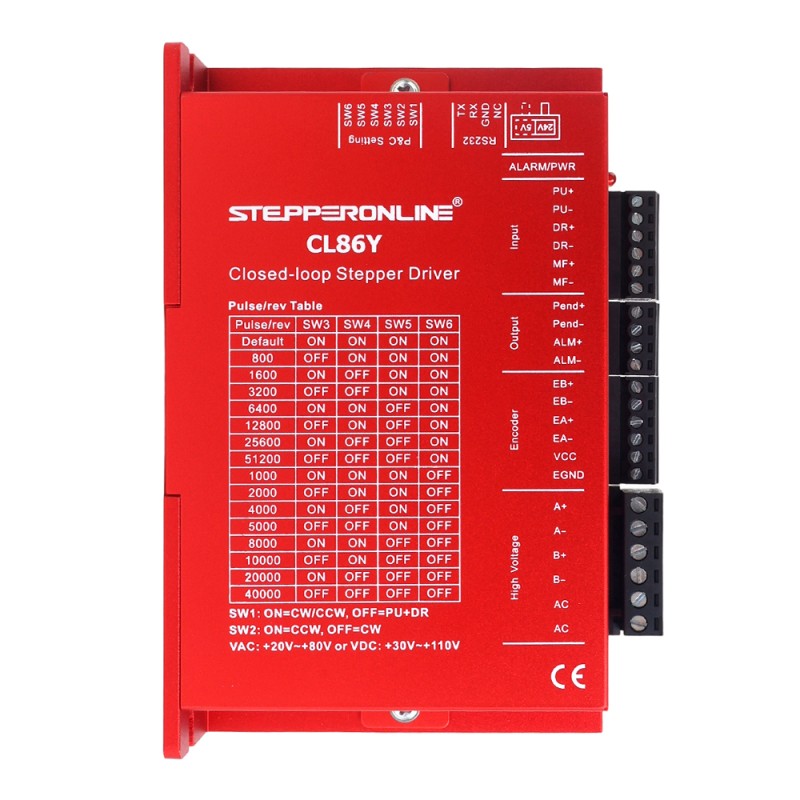 YS Series 4 Axis 12.00Nm(1699.34oz.in) Nema 34 Closed Loop Stepper Kit V2.0 w/ Power Supply - 4-CLYS120-V20 | StepperOnline UK