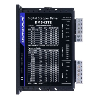 TE Series Digital Stepper Driver 1.0-4.2A 24-50VDC for Nema 17, 23 Motor