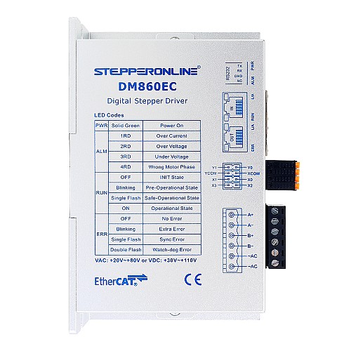 Y Series EtherCAT Digital Stepper Driver 0-8.5A 20-80VAC/30-110VDC for ...