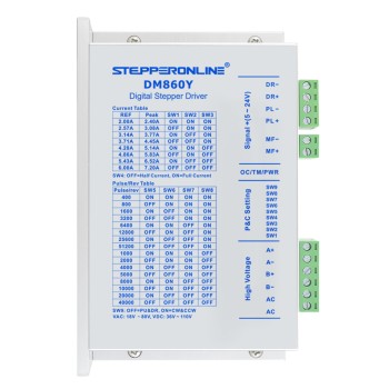 Y Series Digital Stepper Driver 2.4-7.2A AC18V-80V/DC 36V-110V for Nema 34 Motor