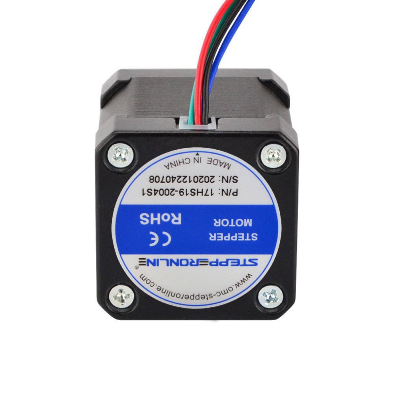 Nema 17 Bipolar 59Ncm(83.55oz.in) 2A 42x42x48mm 4 Wires w/ 1m Cable & Connector - 17HS19-2004S1 | StepperOnline UK